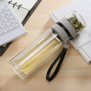 350Ml Travel Drinkware Portable Double Wall Glass Tea Bottle Tea Infuser Gl