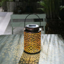 Solar Hanging Lantern Round Hanging Lantern Light Metal Lantern for Outdoor