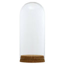 8x18cm Desktop Cloche Jar Glass Dome Cover Succulent Terrariums w/Wood Cork