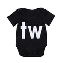 Baby Boys Girls Rompers Short Sleeve Print Jumpsuits (TW Print 6-9M) A