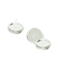 42 Pairs Earrings Tray Blank DIY Base Setting Stud Stainless Steel Pin Post