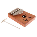 Mahogany African 17 Keys Kalimba Thumb Piano Hammer Cloth Bag for Gift Wood