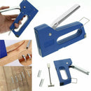 Mini Staple Nail Stapler Stapling Machine Kit with 100pcs 6mm Nails For Fur T9M3