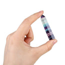 Natural Fluorite Crystal Colorful Striped Fluorite Quartz Crystal Stone Poi
