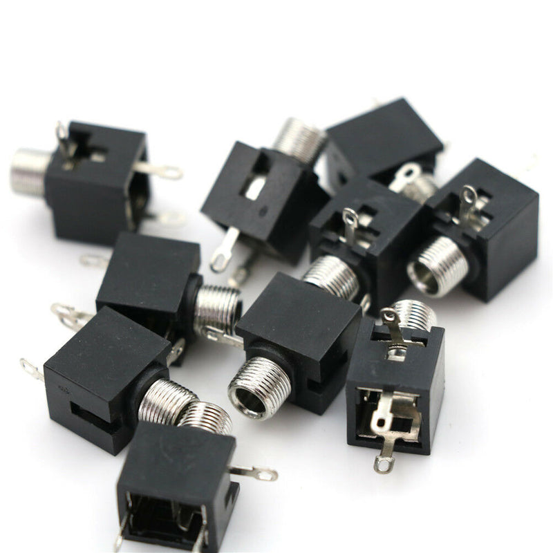 10 Pcs Panel PCB Female 3.5mm Headphone Jack Audio Connectors JR