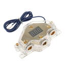 Car Power Fuse Holder Stereo Ground Cable Distribution Block With Voltmeter