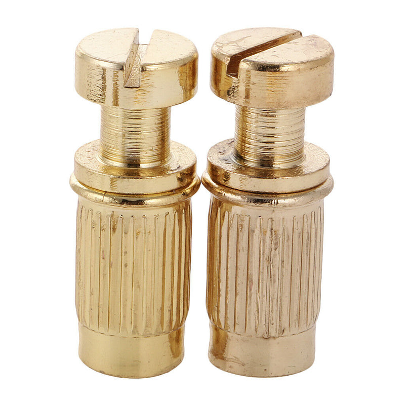 Roller Bridge Saddle Set 6 String Brass Slotted Nuts for Les Paul Guitar