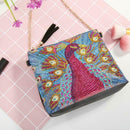 DIY Peafowl Special Shaped Diamond Painting Leather Chain Crossbody Bags