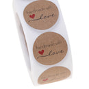500Pcs/Roll 2.5cm DIY Hand Made Handmade With Love Label Wedding Stickers LSEAU