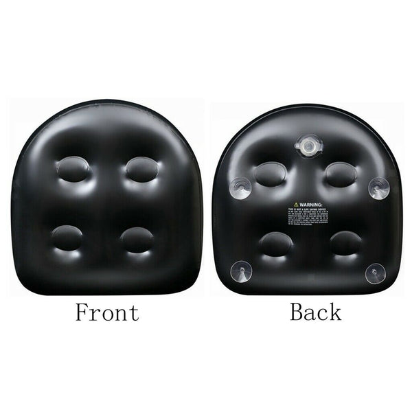 3x Jacuzzi Spa Booster Seat Cushion Inflatable Pillow for Bathtub Soft Black