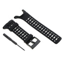 Watch Band Silicone Rubber For Suunto Ambit 1/Ambit 2/Ambit 3 Black Strap Steel