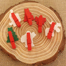 6pcs Christmas Wooden Clip DIY Postcard Clamp Photo Peg Kit Home Decoration A