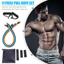 11pcs Resistance Band TPE Tube Stretch Pull Rope Expander Fitness Equipment