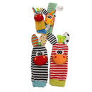4pcs Children Hand Wrist Bell Foot Sock Rattles Bauble Development Intell NRV