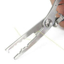 Stainless Steel Multi-Function Clamp Pliers Scissors Hook Fishing Gear Pes ADJ