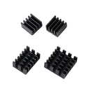 4Pcs Aluminum Alloy Heatsink Cooler Circuit Board Cooling for Raspberry Pi Black