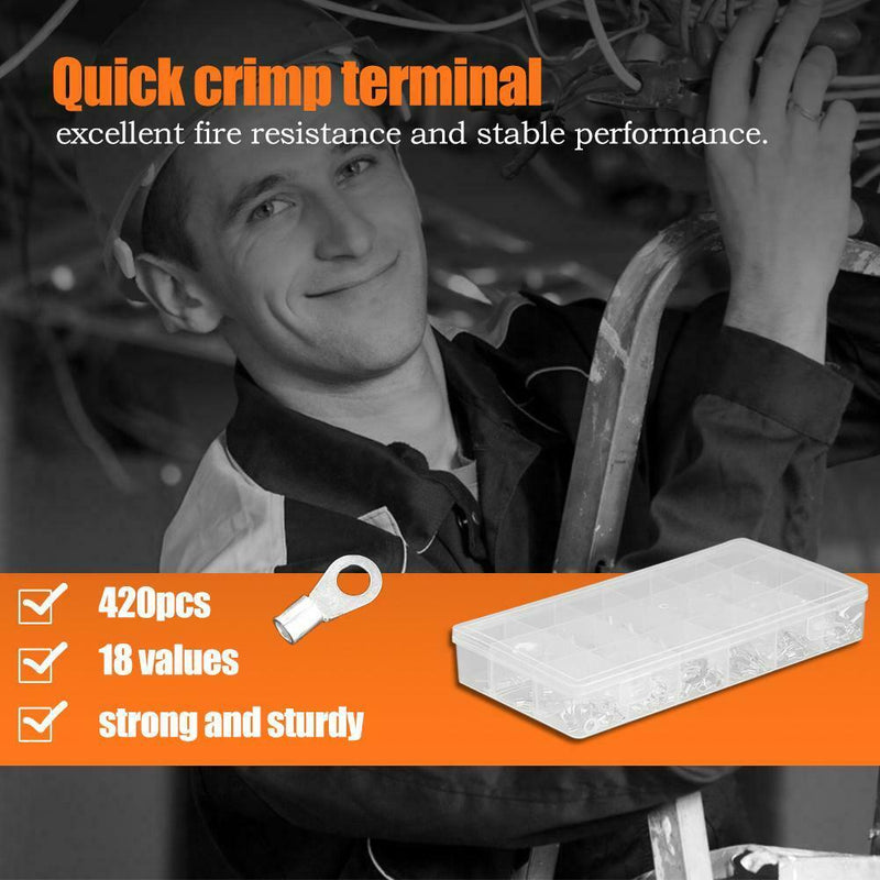 420pcs Docking Connector Line Wiring Pressing Button Quick Connect Terminal