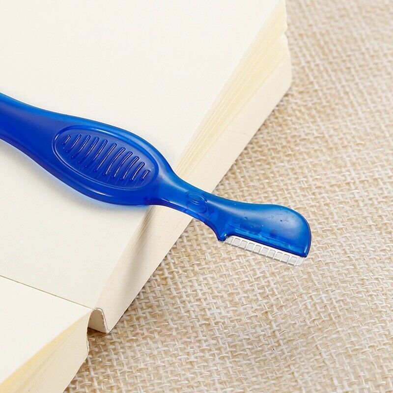 20Pcs Eyebrow Trimmer Razor Makeup Removal Eyebrow Scissors Shaper Mini Sha B9V4