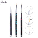 3pcs Nylon Fiber Hair Artist Paint Brush Thin Hook Line Drawing Pen Artist Pen