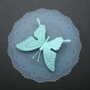 Cute Butterfly Silicone Cup Lids Anti-dust Leakproof Mugs Cover (Blue) A
