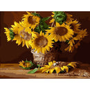 DIY Digital Painting By Numbers Sunflower Frameless Canvas Picture Wall Art