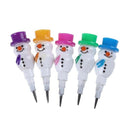 4Pcs Stackable Snowman Crayons And Pencils N9H8