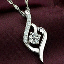 Damen Twisted Silber Kristall Rhinestone 8-FormAnhÃ¤nger Schmuck Kette Halsk New