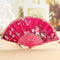 Folding Fan Chinese Flower Lace Silk Hand Held Fan Wedding Dancing Party Gift Ew