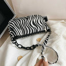 Fashion Zebra Print Women Handbag Tote Small PU Underarm Shoulder Bag (1)