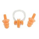 Orange Nose Clip Silicone Earplugs Set for Swim Swimming O7D9