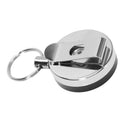 Retractable metal key ring card badge holder steel recoil ring belt clip pu C9J6