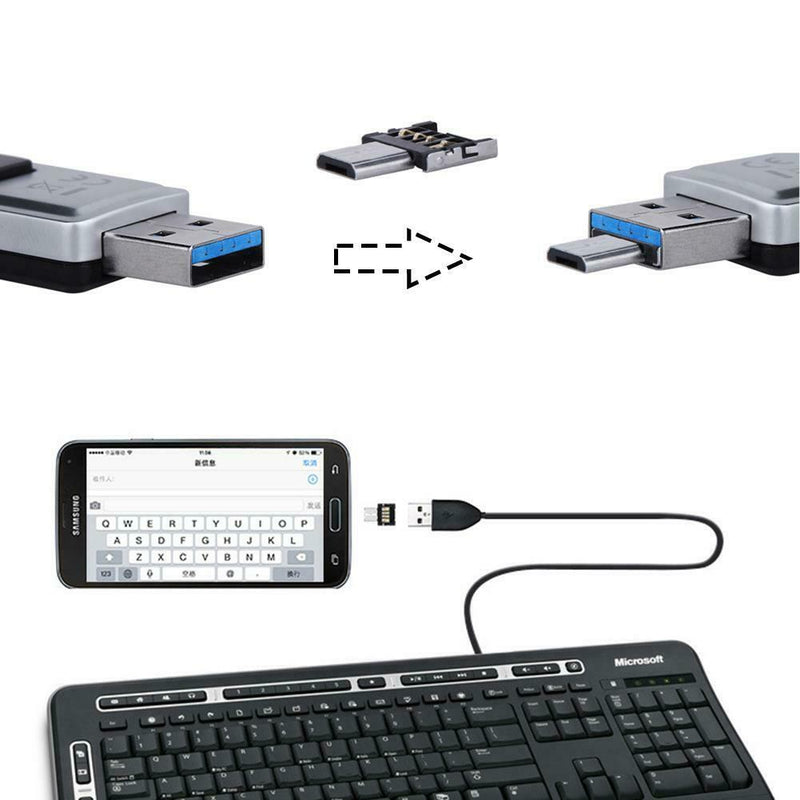 1x OTG Adapter USB to Micro USB Converter Flash Drive Connector for Android
