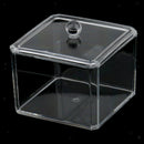 Acrylic Makeup Holder Cotton Pads Storage Box Cosmetic Case Organizer 9.5CM