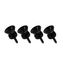 Black Strap Lock Button Knobs Metal End Pin Pack of 2 pairs