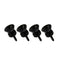 Black Strap Lock Button Knobs Metal End Pin Pack of 2 pairs