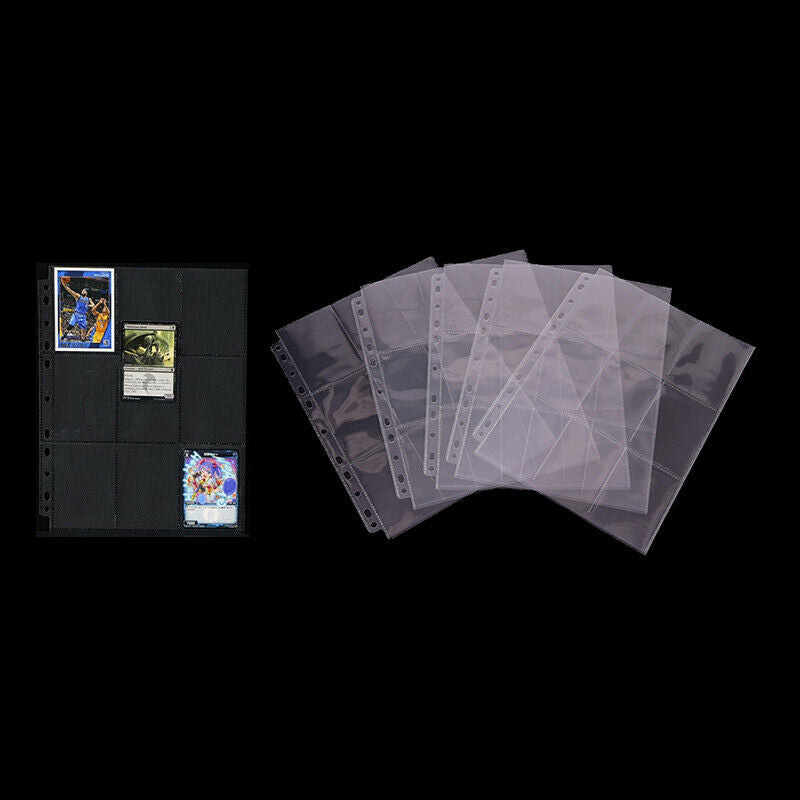 10 Sheets/90 Cards Replaceable Board Game Cards Holder PP Game Cards Page FT