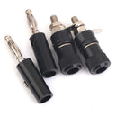 4mm Insulated Banana Male Plug Audio Socket New 10 Pairs Red+Black