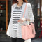 4pcs/set Litchi Pattern Women Shoulder Bags Clutch Totes Card Holder (Pink)