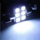 4pcs 6SMD 5050 LED Bulbs 600K Dome Map Trunk Number Plate Light