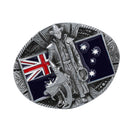 Western Cowboy Zinc Alloy Knight Australian Flag Belt Buckle Jeans Accessory