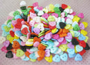 100pcs Heart Shaped Button Plastic Buttons Sewing or Scrapbooking AU