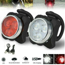 Cycling Bicycle Headlight USB Rechargeable MTB Cycling Bike Lamp with Taillight