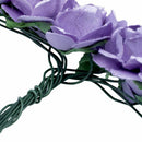 144 X Artificial Paper Rose Flower Wedding Craft Decor Deep Purple B6N1