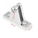 StainlessSteel Angled Deck Hinge Fitting for Bimini Boat Top Marine Hardware