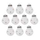 Baby Pacifier Clips Wood Metal Holders Cute Infant Soother Clasp White