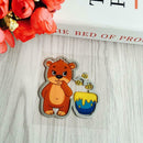 Cute Bear Cutting Die Stencil Transparent Seal Stamp for Scrapbooking Craft