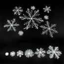 3pcs 11cm White Snowflakes Decorations Christmas Tree Party Charms Ornaments