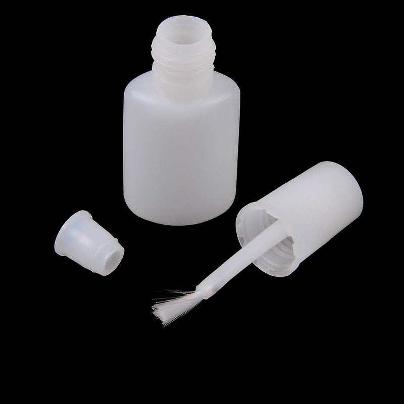 10Ml white plastic gel refillable bottle with brush nail polish oil bottle In TO
