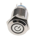 16mm Metal Latching Pushbutton Switch 1NO1NC SPDT ON/OFF with 12V Red LED