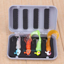 4 Compartment Portable Fishing Lure Box Plastic Storage Case Fishing Tackle